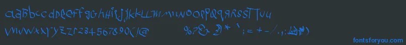 Cucumbers Font – Blue Fonts on Black Background