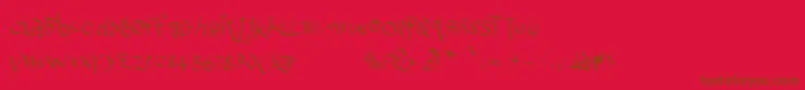 Cucumbers Font – Brown Fonts on Red Background