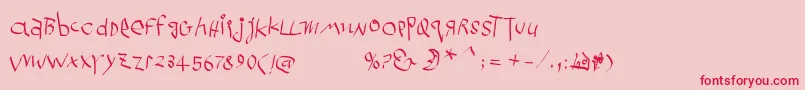 Cucumbers Font – Red Fonts on Pink Background