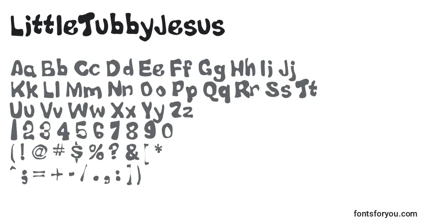 LittleTubbyJesus-fontti – aakkoset, numerot, erikoismerkit