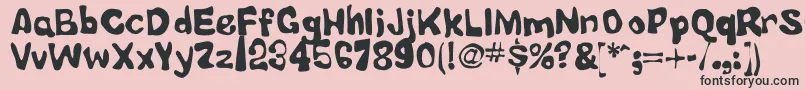 LittleTubbyJesus Font – Black Fonts on Pink Background
