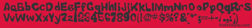 LittleTubbyJesus Font – Black Fonts on Red Background