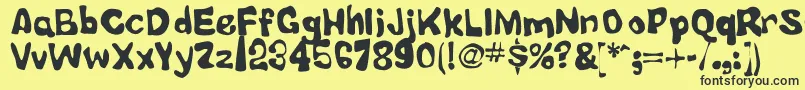 LittleTubbyJesus Font – Black Fonts on Yellow Background