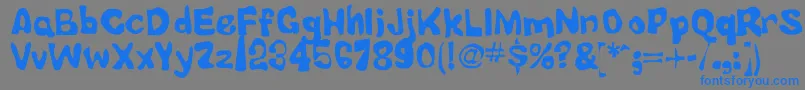 fuente LittleTubbyJesus – Fuentes Azules Sobre Fondo Gris