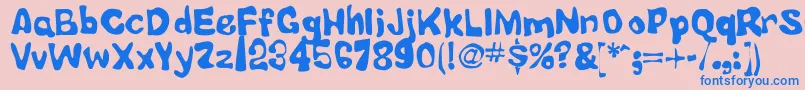 LittleTubbyJesus Font – Blue Fonts on Pink Background