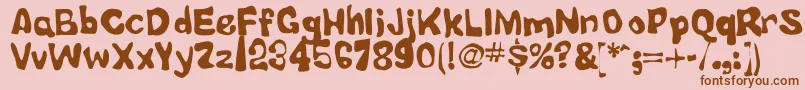 LittleTubbyJesus Font – Brown Fonts on Pink Background