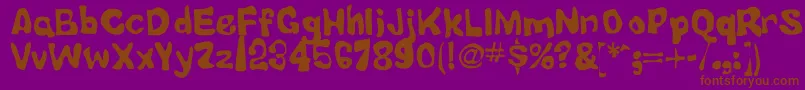 LittleTubbyJesus Font – Brown Fonts on Purple Background