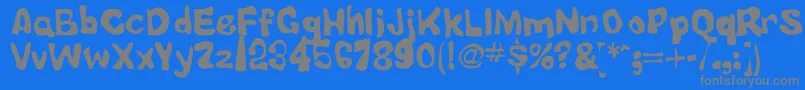 Weitere Informationen zur LittleTubbyJesus-Schriftart LittleTubbyJesus-Schriftart – Graue Schriften auf blauem Hintergrund