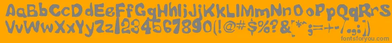 LittleTubbyJesus Font – Gray Fonts on Orange Background