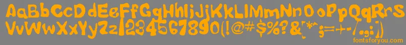 LittleTubbyJesus Font – Orange Fonts on Gray Background