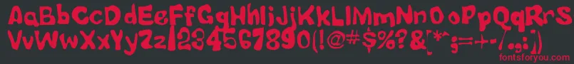 LittleTubbyJesus Font – Red Fonts on Black Background
