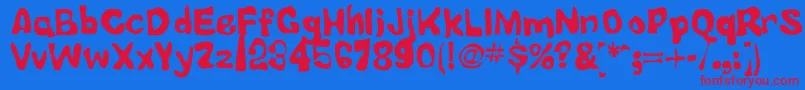 LittleTubbyJesus Font – Red Fonts on Blue Background
