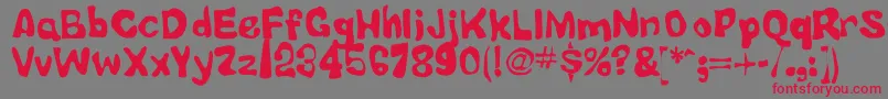 LittleTubbyJesus Font – Red Fonts on Gray Background