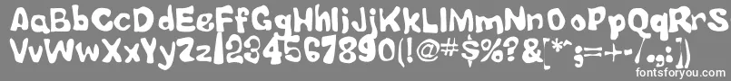 フォントLittleTubbyJesus – 灰色の背景に白い文字