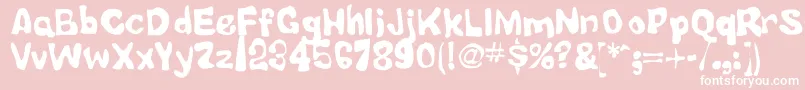 LittleTubbyJesus Font – White Fonts on Pink Background