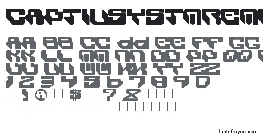 Schriftart Captivsystmremix – Alphabet, Zahlen, spezielle Symbole