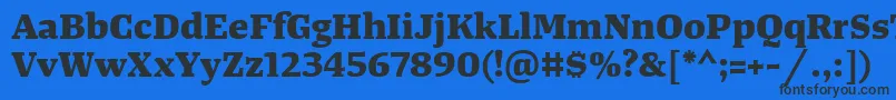 TangerserifwideExtrabold Font – Black Fonts on Blue Background