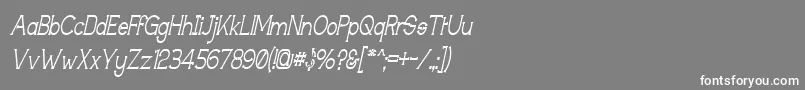 フォントTechinig – 灰色の背景に白い文字