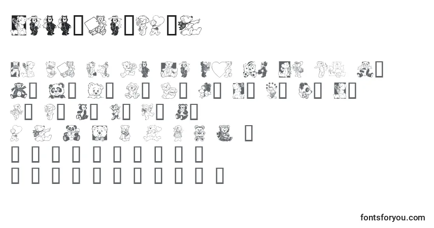 Schriftart TeddyberV1.2 – Alphabet, Zahlen, spezielle Symbole