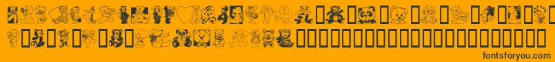 Шрифт TeddyberV1.2 – чёрные шрифты на оранжевом фоне