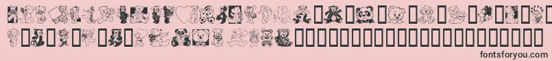 TeddyberV1.2 Font – Black Fonts on Pink Background