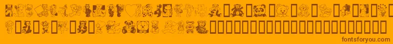 TeddyberV1.2 Font – Brown Fonts on Orange Background