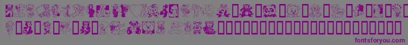 TeddyberV1.2 Font – Purple Fonts on Gray Background