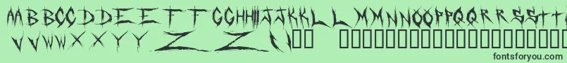 DeadbitchRegular Font – Black Fonts on Green Background