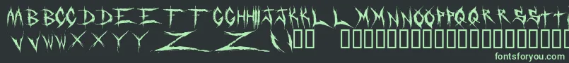 DeadbitchRegular Font – Green Fonts on Black Background