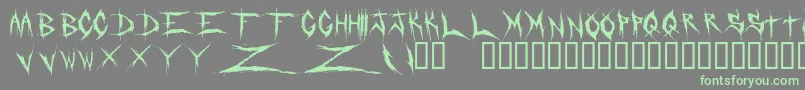 DeadbitchRegular Font – Green Fonts on Gray Background