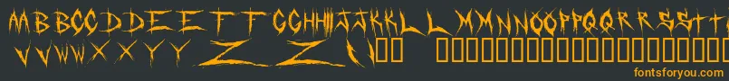 DeadbitchRegular Font – Orange Fonts on Black Background