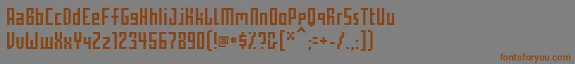 PopPop Font – Brown Fonts on Gray Background