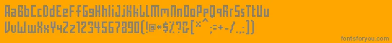 PopPop Font – Gray Fonts on Orange Background