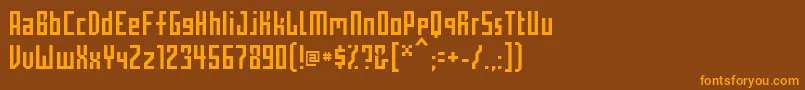PopPop Font – Orange Fonts on Brown Background