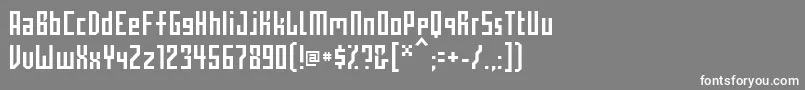 PopPop Font – White Fonts on Gray Background
