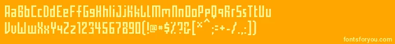 PopPop Font – Yellow Fonts on Orange Background