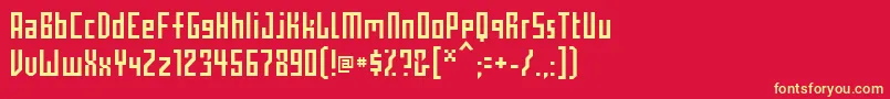 PopPop Font – Yellow Fonts on Red Background