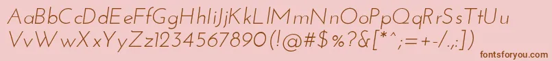JosefinsansItalic Font – Brown Fonts on Pink Background