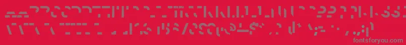 フォントHomesteadTwo – 赤い背景に灰色の文字