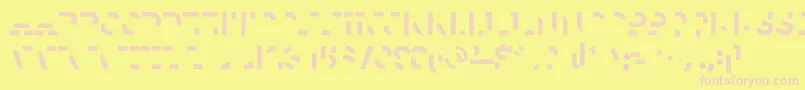 HomesteadTwo Font – Pink Fonts on Yellow Background