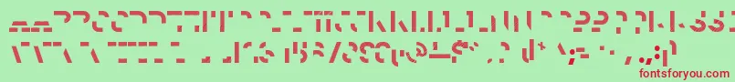 HomesteadTwo Font – Red Fonts on Green Background