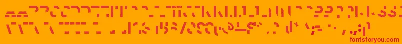 HomesteadTwo Font – Red Fonts on Orange Background