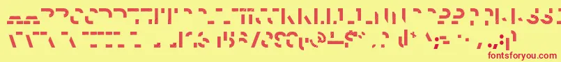 HomesteadTwo Font – Red Fonts on Yellow Background