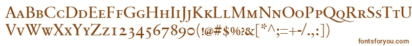 SabonnextLtRegularSmallCaps Font – Brown Fonts on White Background