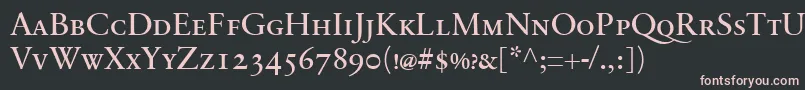 SabonnextLtRegularSmallCaps Font – Pink Fonts on Black Background