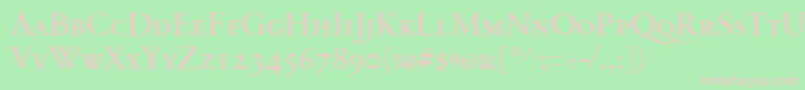Police SabonnextLtRegularSmallCaps – polices roses sur fond vert