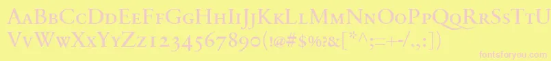 Lisätietoja SabonnextLtRegularSmallCaps-fontista SabonnextLtRegularSmallCaps-fontti – vaaleanpunaiset fontit keltaisella taustalla