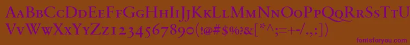 More about SabonnextLtRegularSmallCaps Font SabonnextLtRegularSmallCaps Font – Purple Fonts on Brown Background