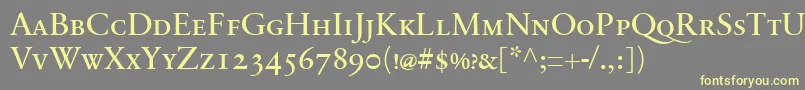 SabonnextLtRegularSmallCaps Font – Yellow Fonts on Gray Background