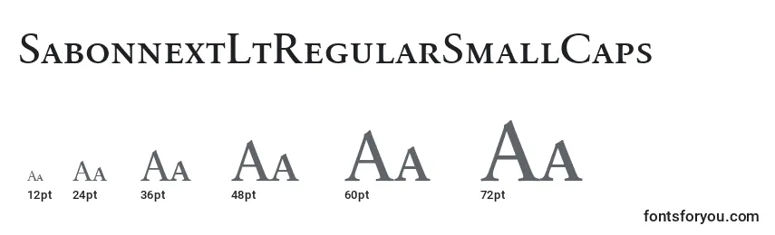 Größen der Schriftart SabonnextLtRegularSmallCaps